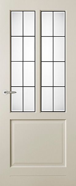 Authentieke binnendeur met glas in lood