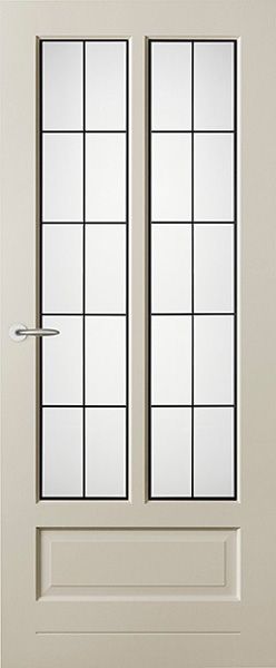 Een deur voor binnnen authentieke glas in loodramen